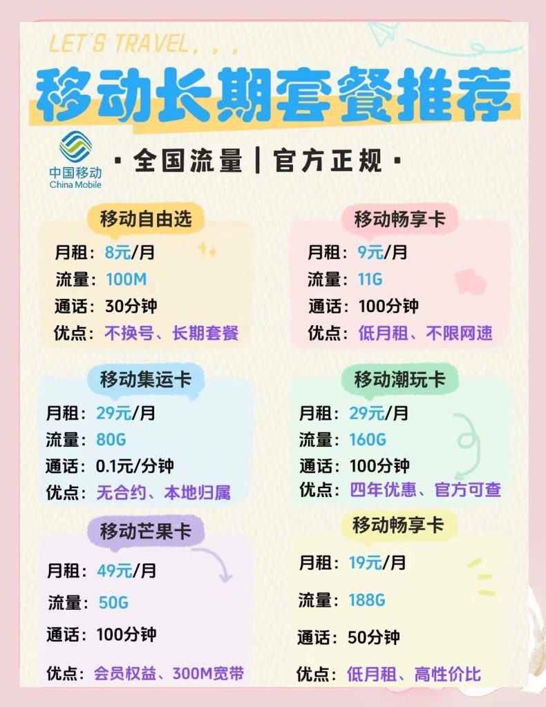 四川移動純流量卡推薦套餐有哪些類型,中國移動2025必選套餐TOP榜-赫茲號卡網(wǎng)